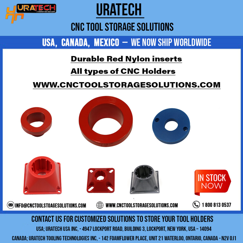 Uratech : High-Quality Red nylon inserts for all types of CNC Holders.